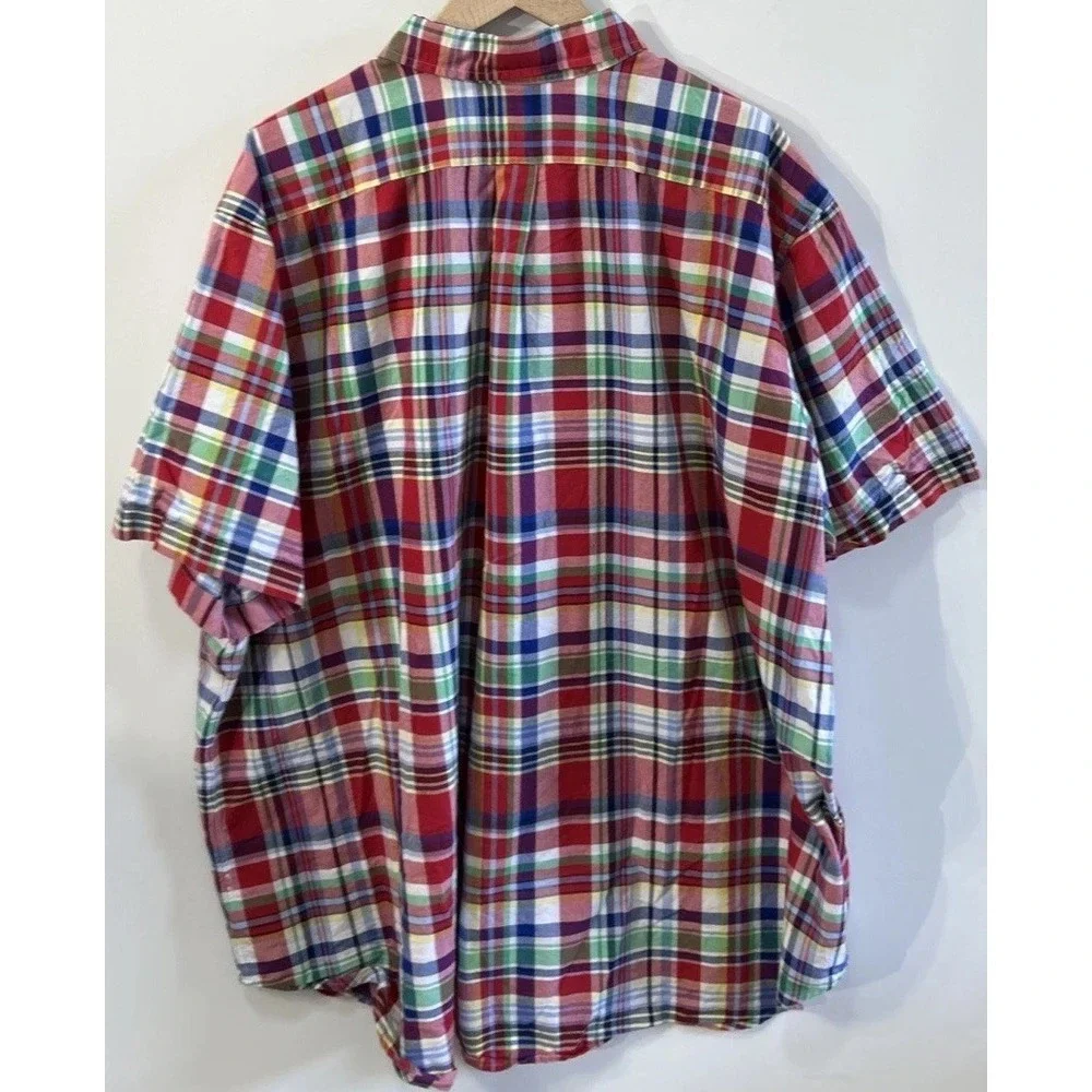 Mens Polo Ralph Lauren Big & Tall S/S Shirt Plaid Button Front Sz 3XB Gorgeous